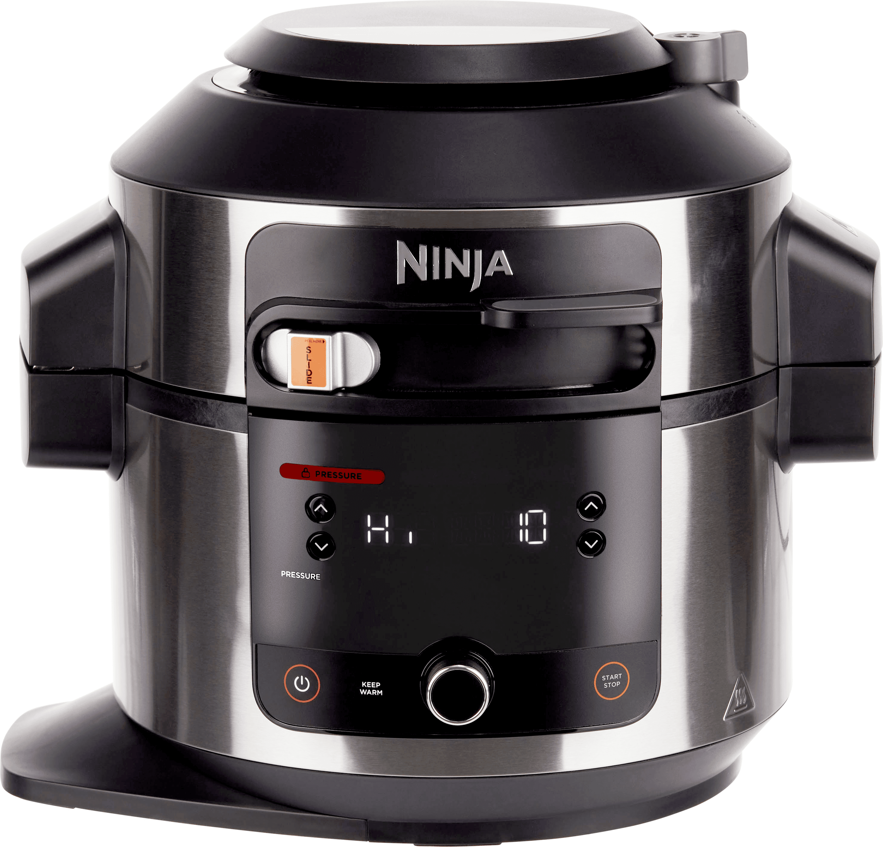 Ninja Foodi 11-in-1 SmartLid OL550UK 6 Litre Multi Cooker With Air Fryer Function - Stainless Steel / Black, Stainless Steel